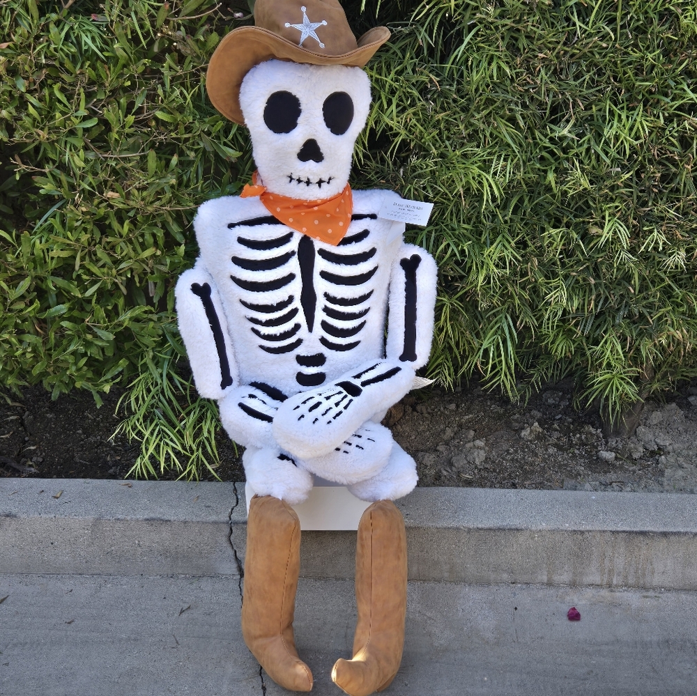 Cowboy Plush Skeleton 5ft tall with Cowboy Hat and Boots